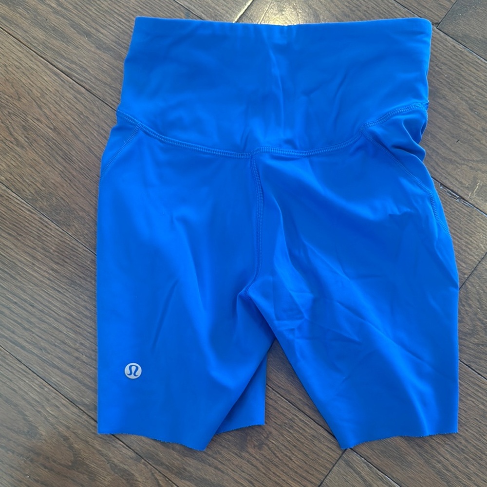 Lululemon Athletica Blue Bike Shorts Moisture-Wicking Athletic Wear